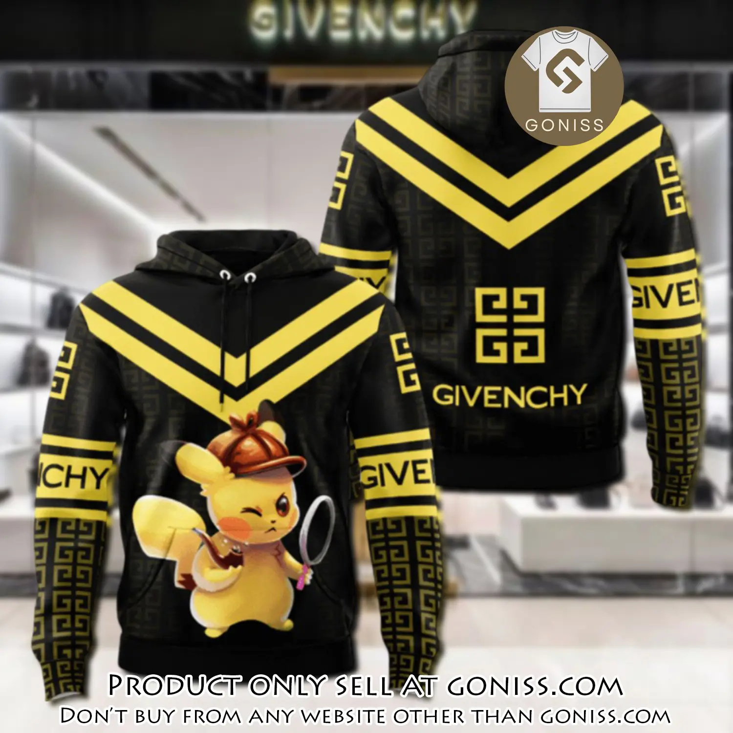 Givenchy pokemon unisex hoodie luxury brand gifts  jh2070 gn0034050